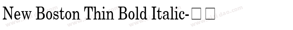 New Boston Thin Bold Italic字体转换